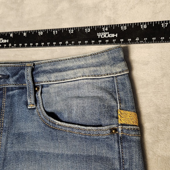 Driftwood by Free People Blue Farrah Sunset Flare Bojo Western Denim Jeans Sz 29 - Picture 7 of 12